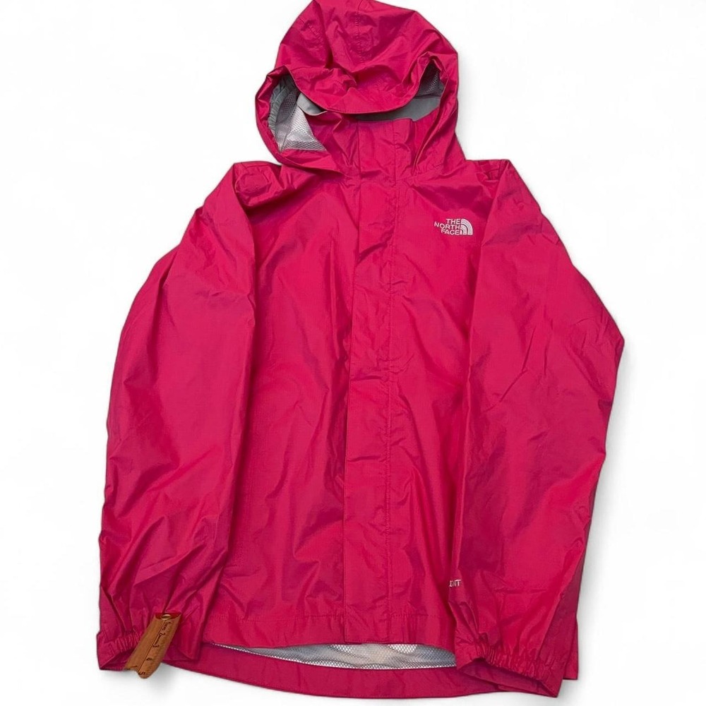 The North Face HyVent Rain Jacket Girls Large Pink Waterproof Hooded Shell